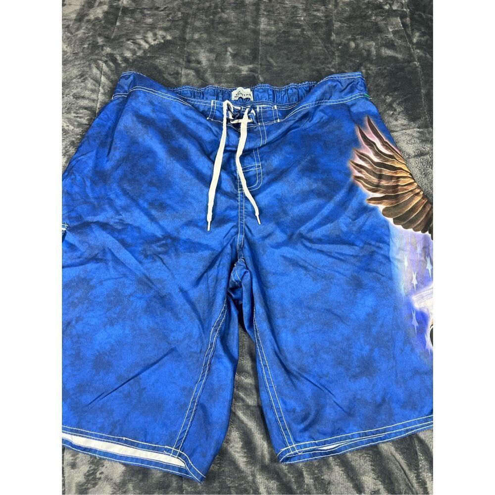 The mountain men’s shorts big‎ eagle print blue size XL ￼